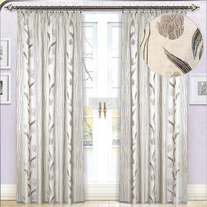 Комплект штор на ленте Айвори коричневый