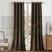 Комплект штор на люверсах Бархат коричневый