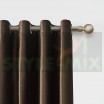 Комплект штор на люверсах Бархат коричневый