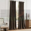 Комплект штор на люверсах Бархат коричневый