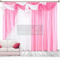 Комплект штор на ленте Бриз розовый