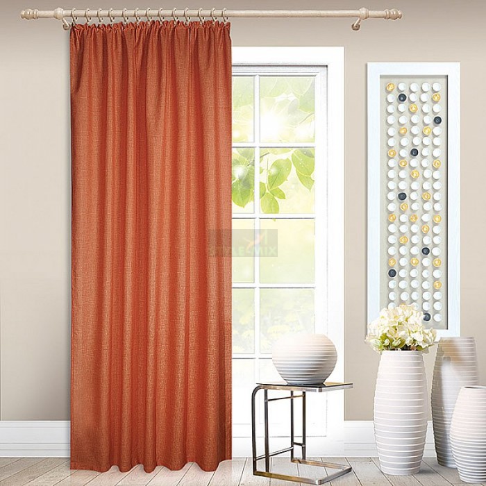 Штора на ленте Фальсо оранжевый