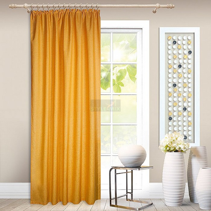 Штора на ленте Фальсо желтый