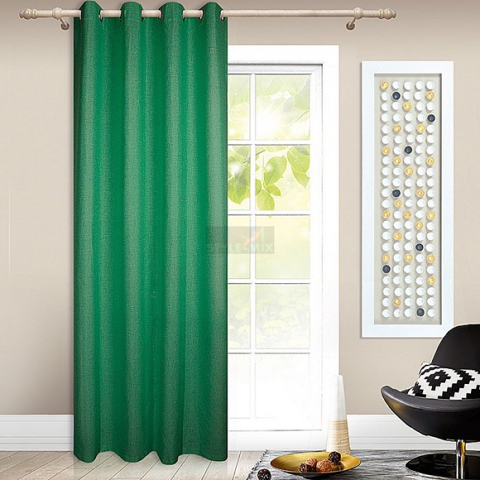 Штора на люверсах Фальсо зеленый