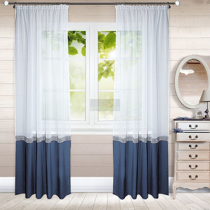 Комплект штор на ленте Гарсия синий