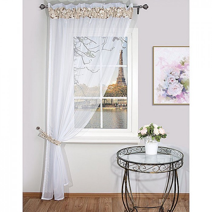 Тюль на ленте Ирма-250 белый