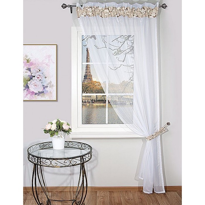 Тюль на ленте Ирма-270 белый