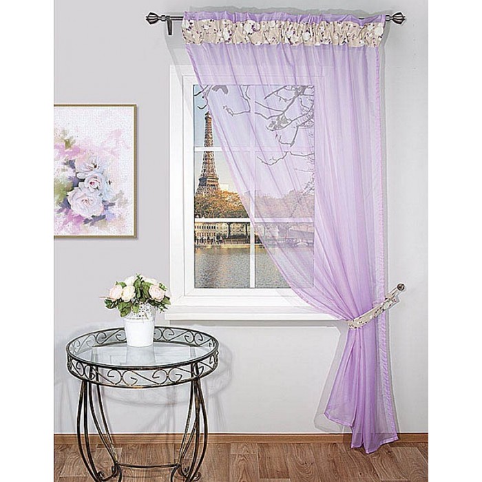 Тюль на ленте Ирма-270 сирень