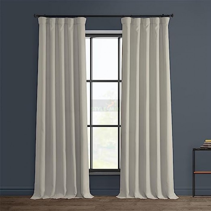 Комплект штор на ленте Канвас бежевый