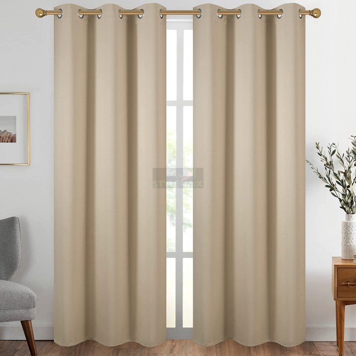 Комплект штор на люверсах Канвас кофейный