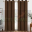 Комплект штор на люверсах Канвас шоколад