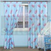 Комплект штор из вуали Карусель голубой