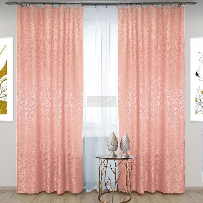 Комплект штор Классик-1 с тюлем персик