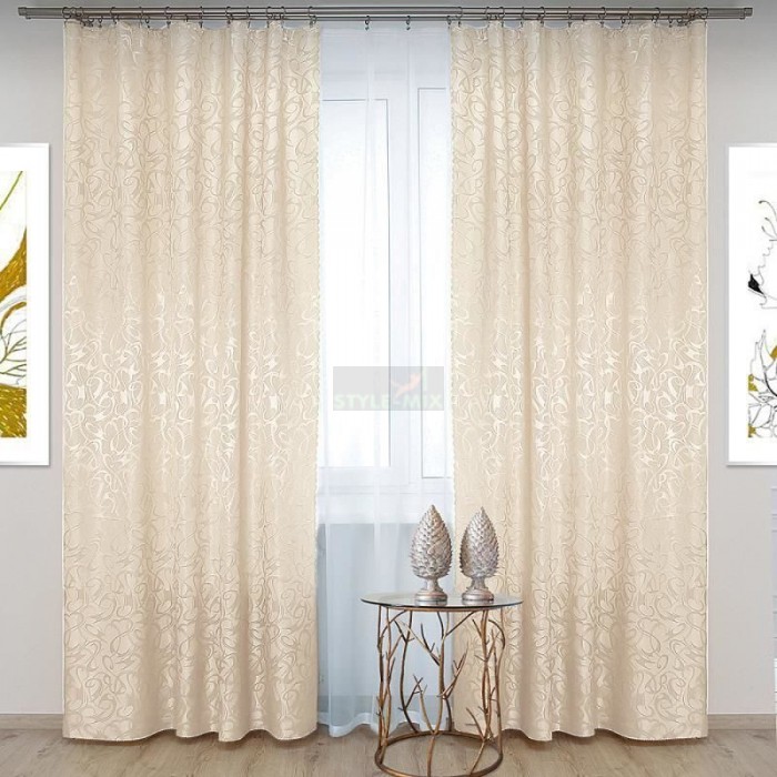 Комплект штор Классик-1 с тюлем шампань