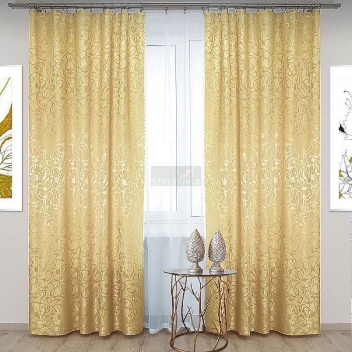 Комплект штор Классик-1 с тюлем золото
