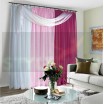 Штора-тюль на ленте Корнелия бордо-розовый