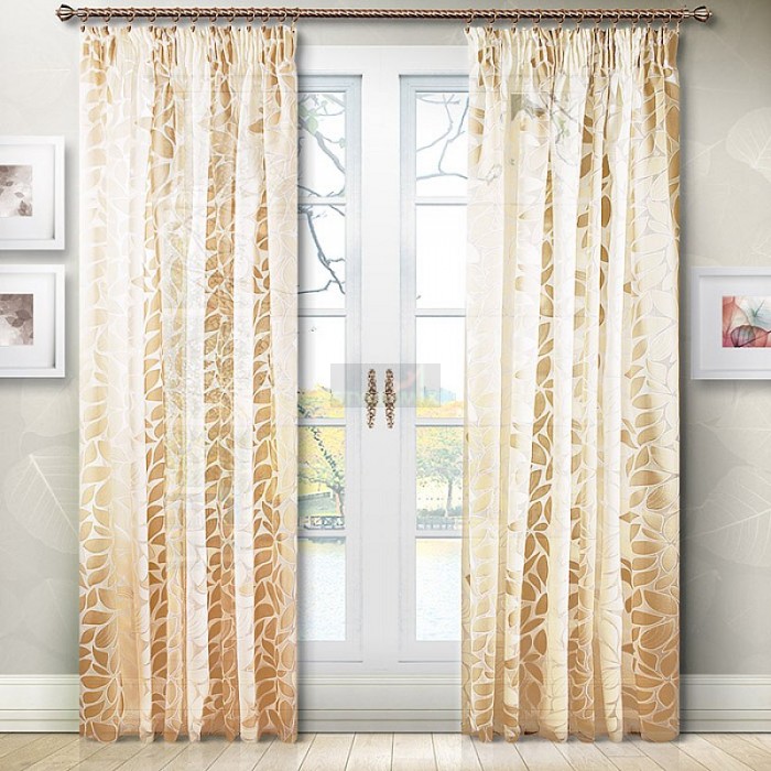 Комплект штор на ленте Лаура бежевый