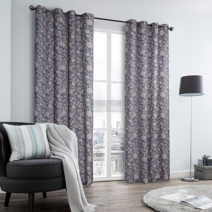 Комплект штор на люверсах Лира серый