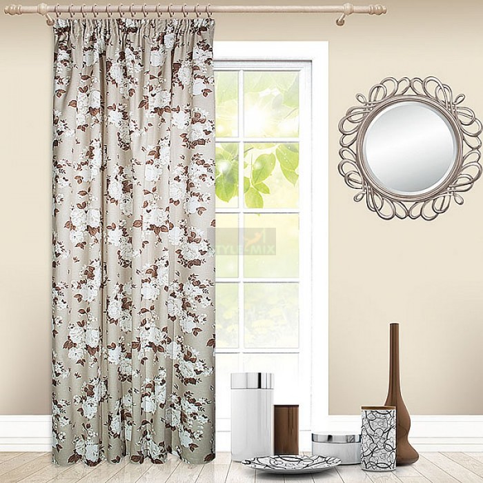 Штора на ленте Ловер коричневый