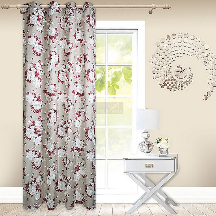 Штора на люверсах Ловер бордо