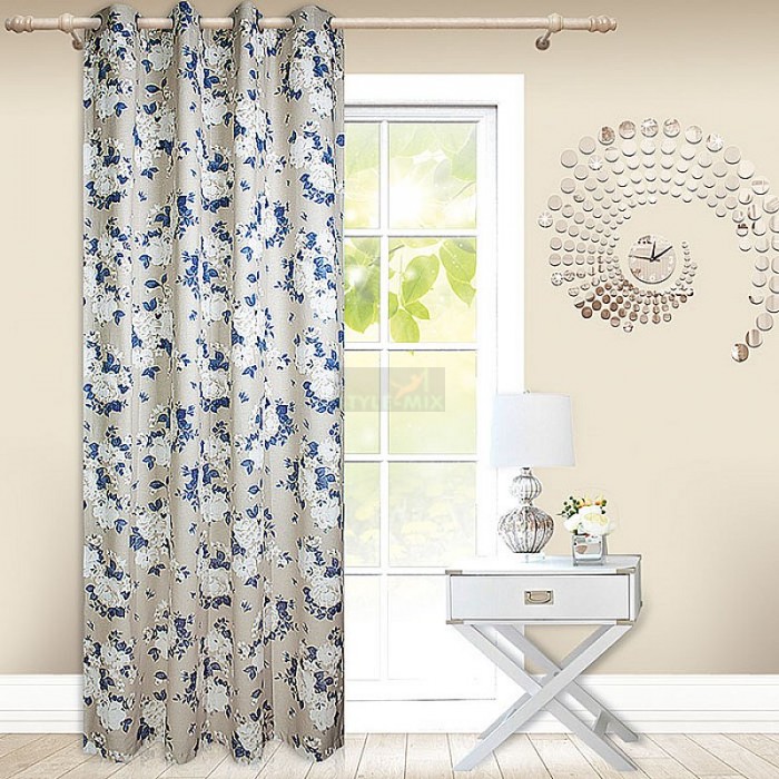 Штора на люверсах Ловер синий