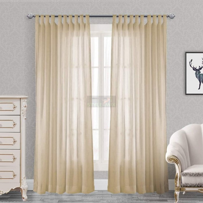 Комплект штор на петлях Марго - дуэт шампань