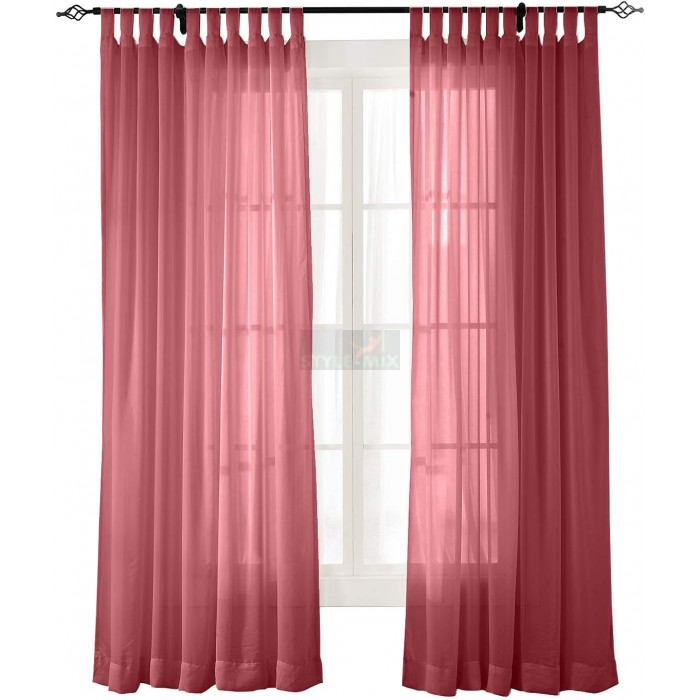 Комплект штор на петлях Марго - дуэт бордо