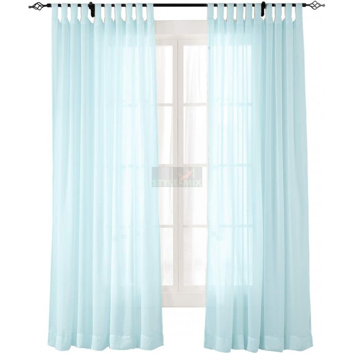 Комплект штор на петлях Марго - дуэт голубой