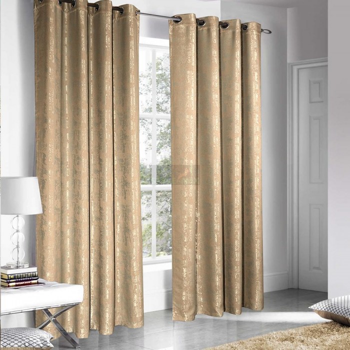 Комплект штор на люверсах Мрамор бежевый