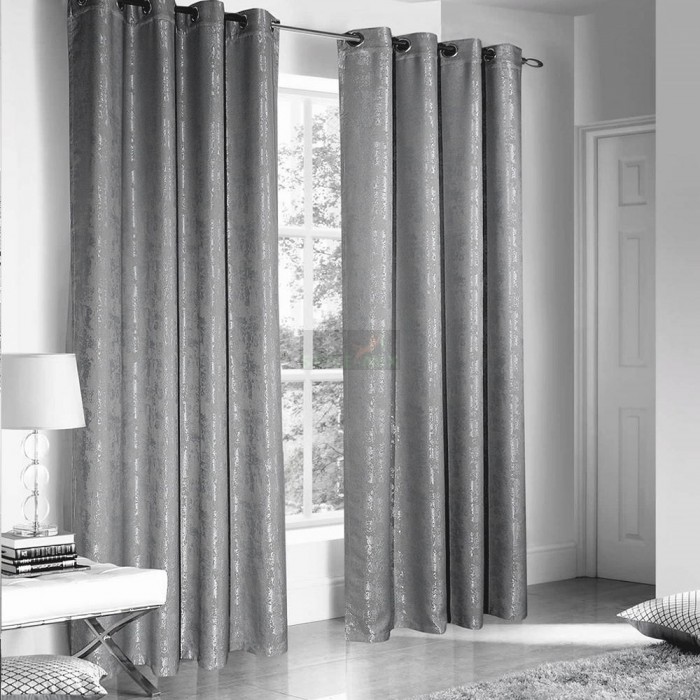 Комплект штор на люверсах Мрамор серый