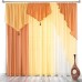 Комплект штор на ленте Натали коричневый-золото
