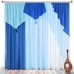 Комплект штор на ленте Натали синий-голубой