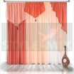 Комплект штор на ленте Натали терракот-шампань