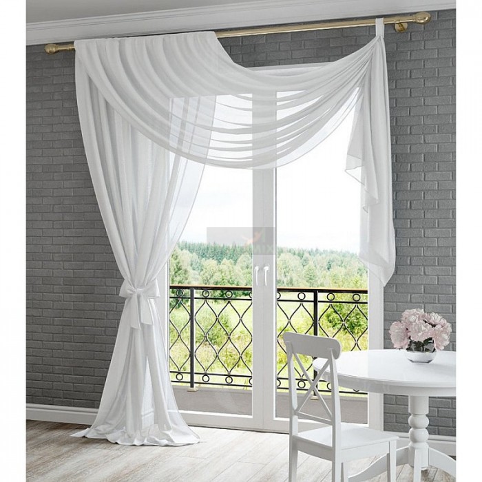 Штора на кулиске Пэрри белый