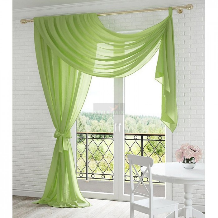 Штора на кулиске Пэрри салатовый
