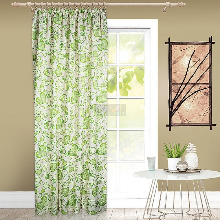 Штора на ленте Амур позитив салатовый