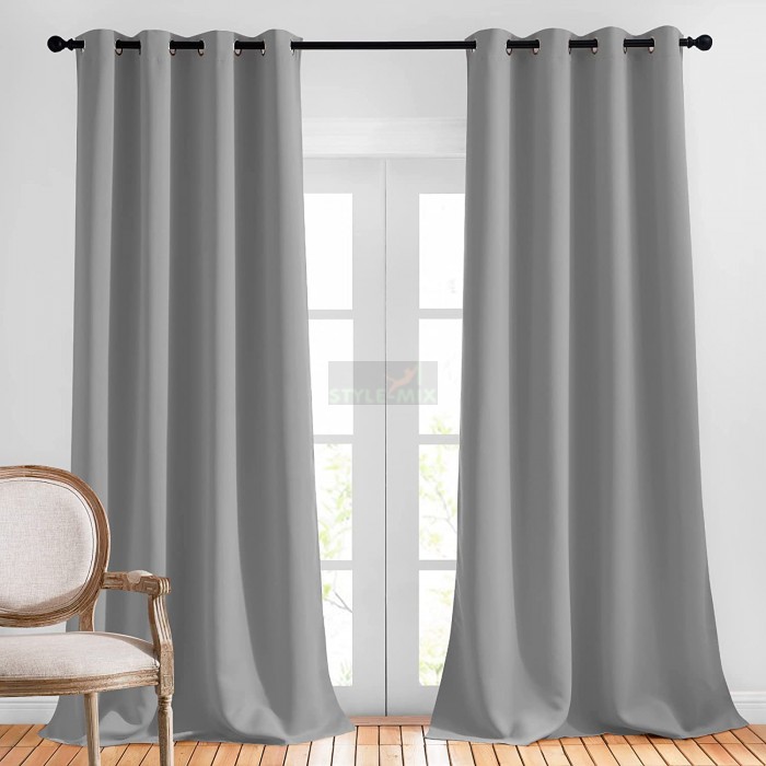 Комплект штор на люверсах Вельвет дымчатый