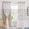 Комплект штор на люверсах Стелла бежевый