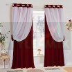 Комплект штор на люверсах Стелла бордо