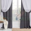 Комплект штор на люверсах Стелла графит