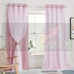 Комплект штор на люверсах Стелла розовый