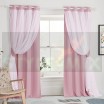 Комплект штор на люверсах Стелла розовый