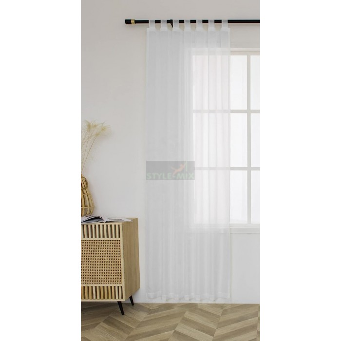 Тюль на петлях Марго белый