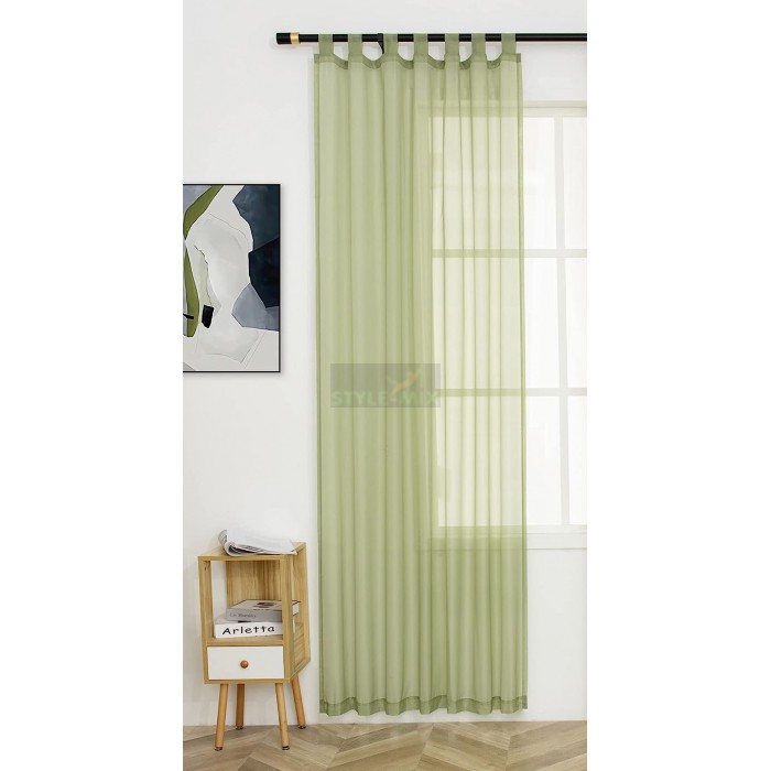 Тюль на петлях Марго олива