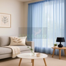 Тюль на ленте Престиж - 5 голубой Тюль на ленте Престиж - 5 голубой