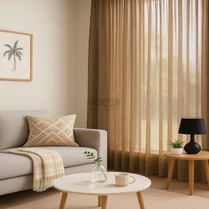 Тюль на ленте Престиж - 5 коричневый