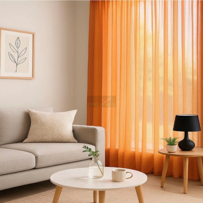 Тюль на ленте Престиж - 5 оранжевый