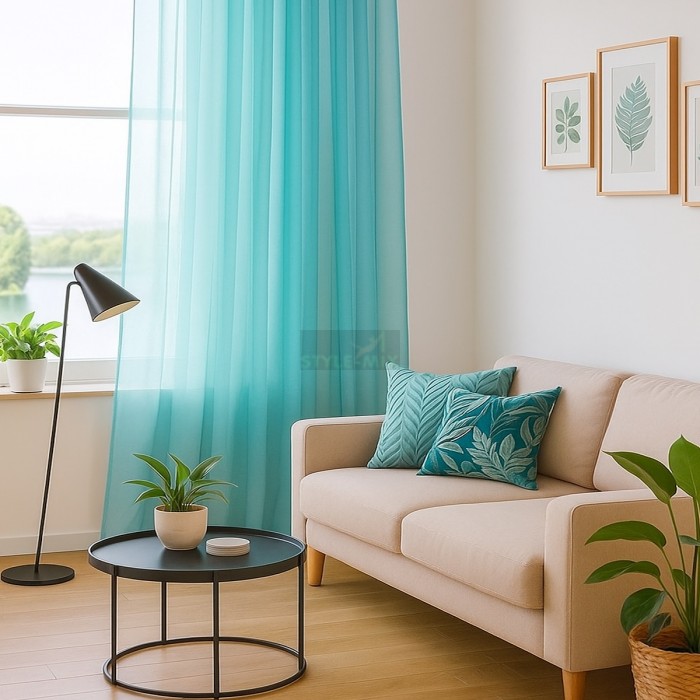 Тюль на ленте Престиж - 2 бирюза