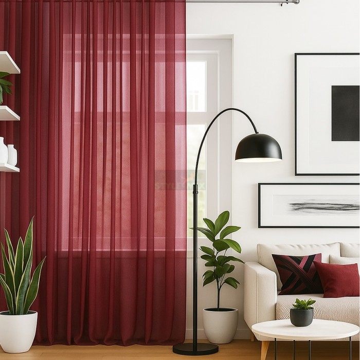 Тюль на ленте Престиж - 3 бордо