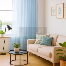 Тюль на ленте Престиж - 2 голубой Тюль на ленте Престиж - 2 голубой